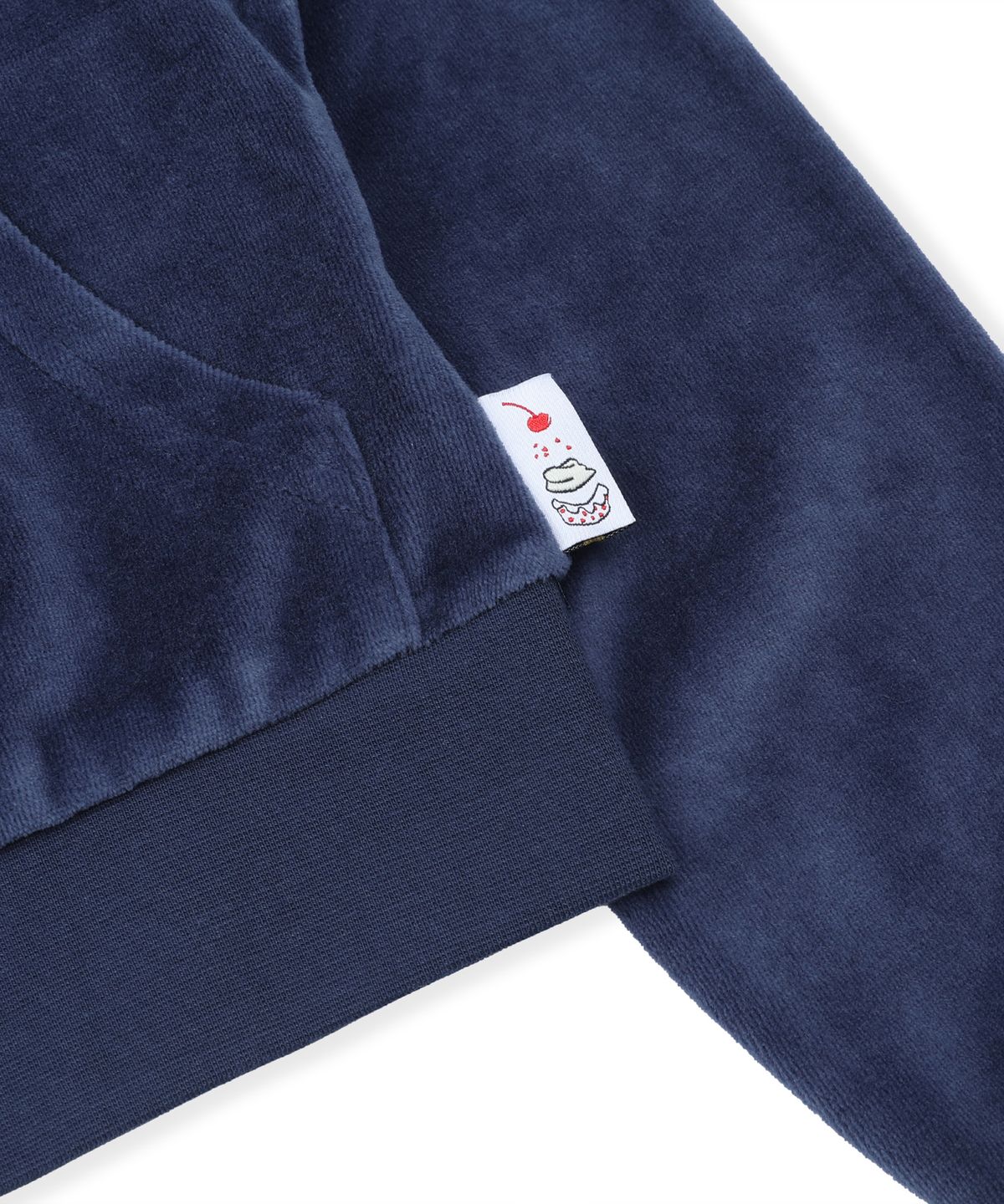 루나키후(RuNaKi'Hu') WXJ037 호와리 벨루아 세미크롭 후드 집업 (NAVY)