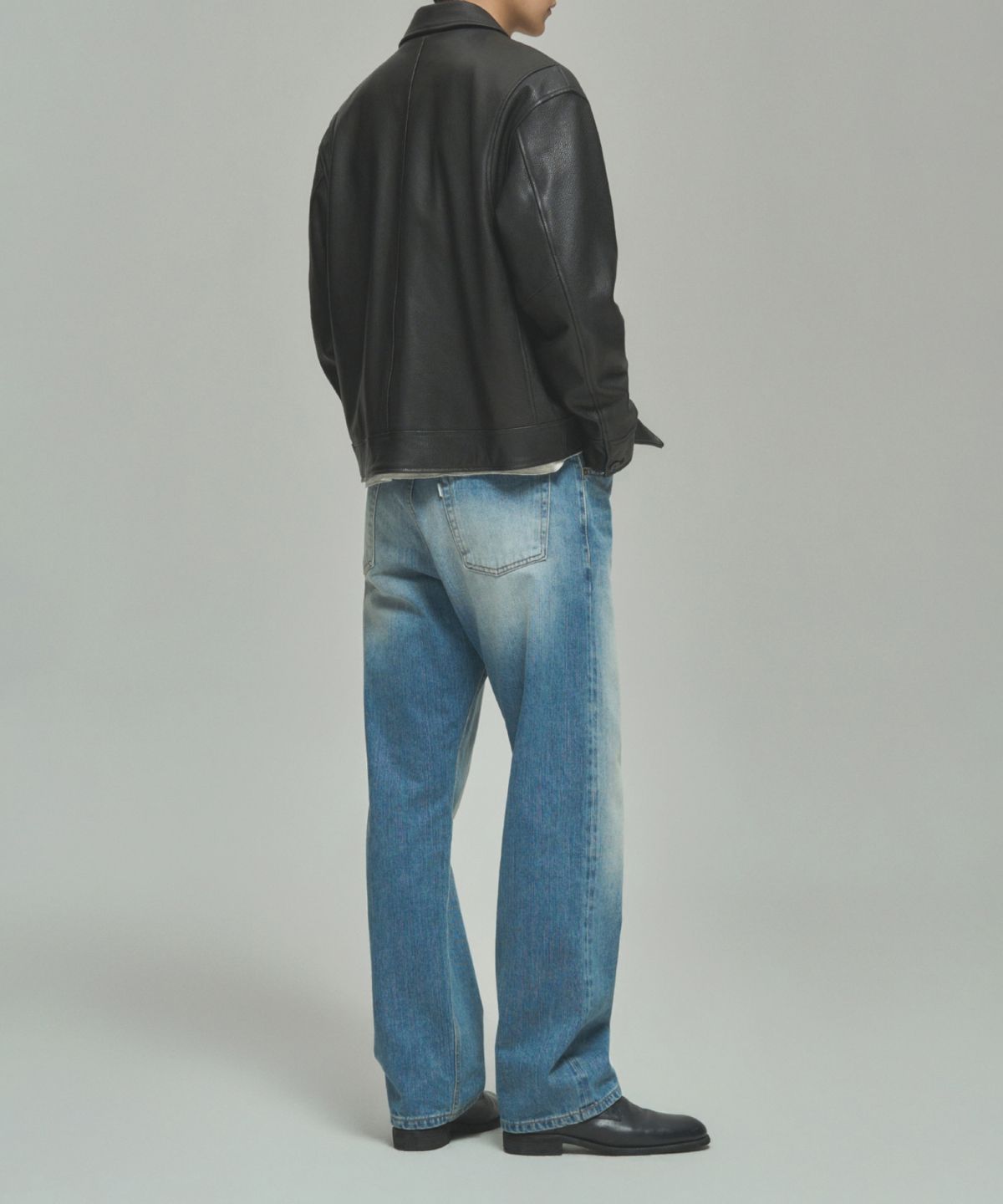 레어토라(RARETORA) UNION SPORTS LEATHER JACKET - BLACK