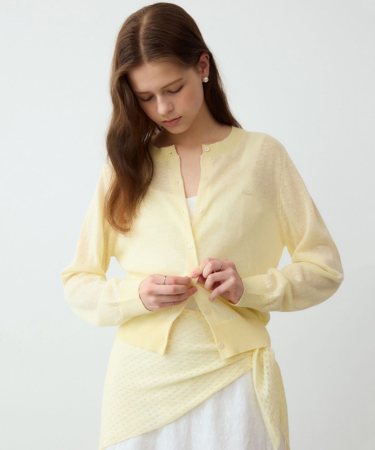 어다울(ADAUL) Layered shawl knit cardigan - 5color