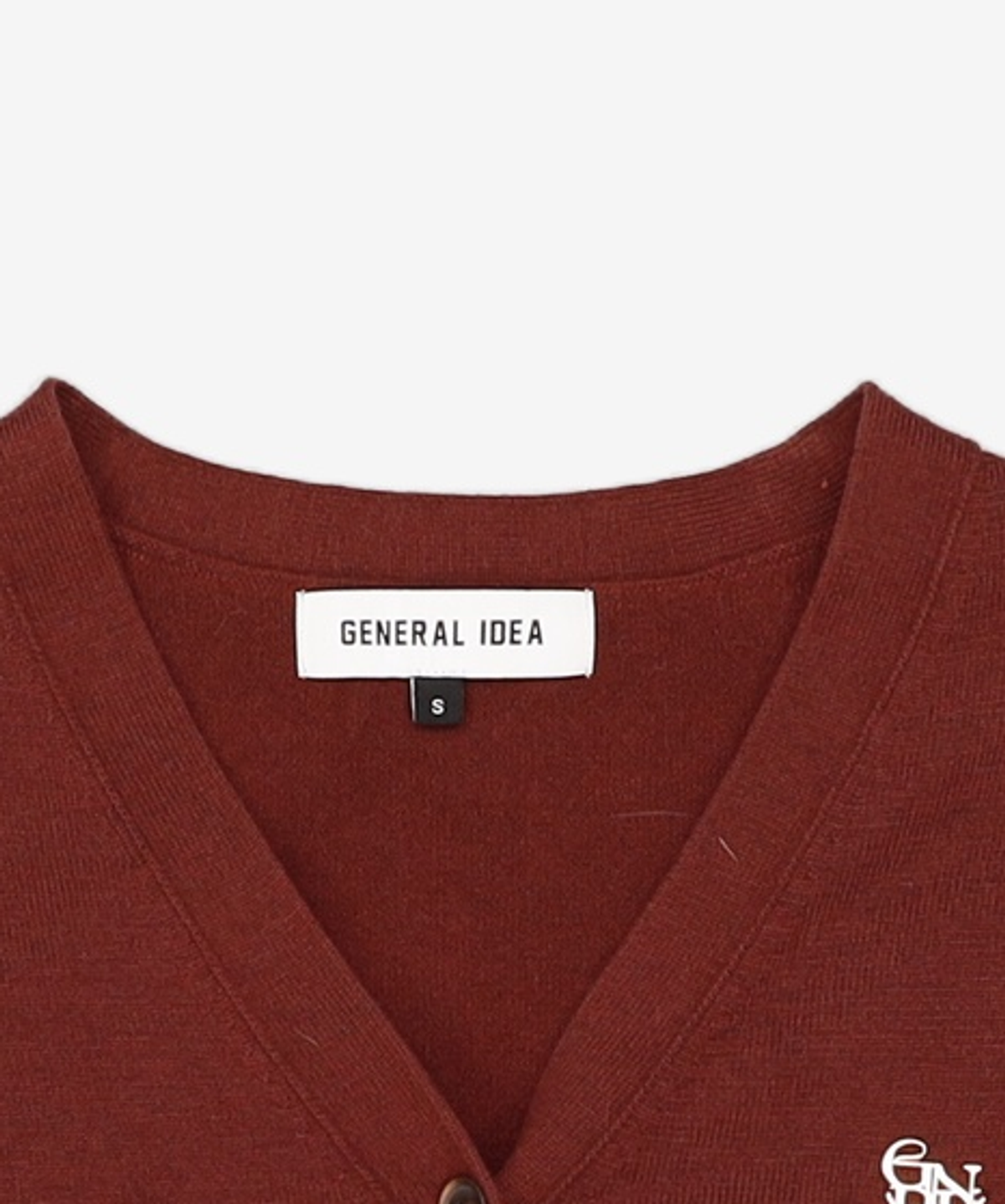제너럴 아이디어(GENERAL IDEA) GNRL 에센셜 가디건 [BURGUNDY] / WBC3L04503 S
