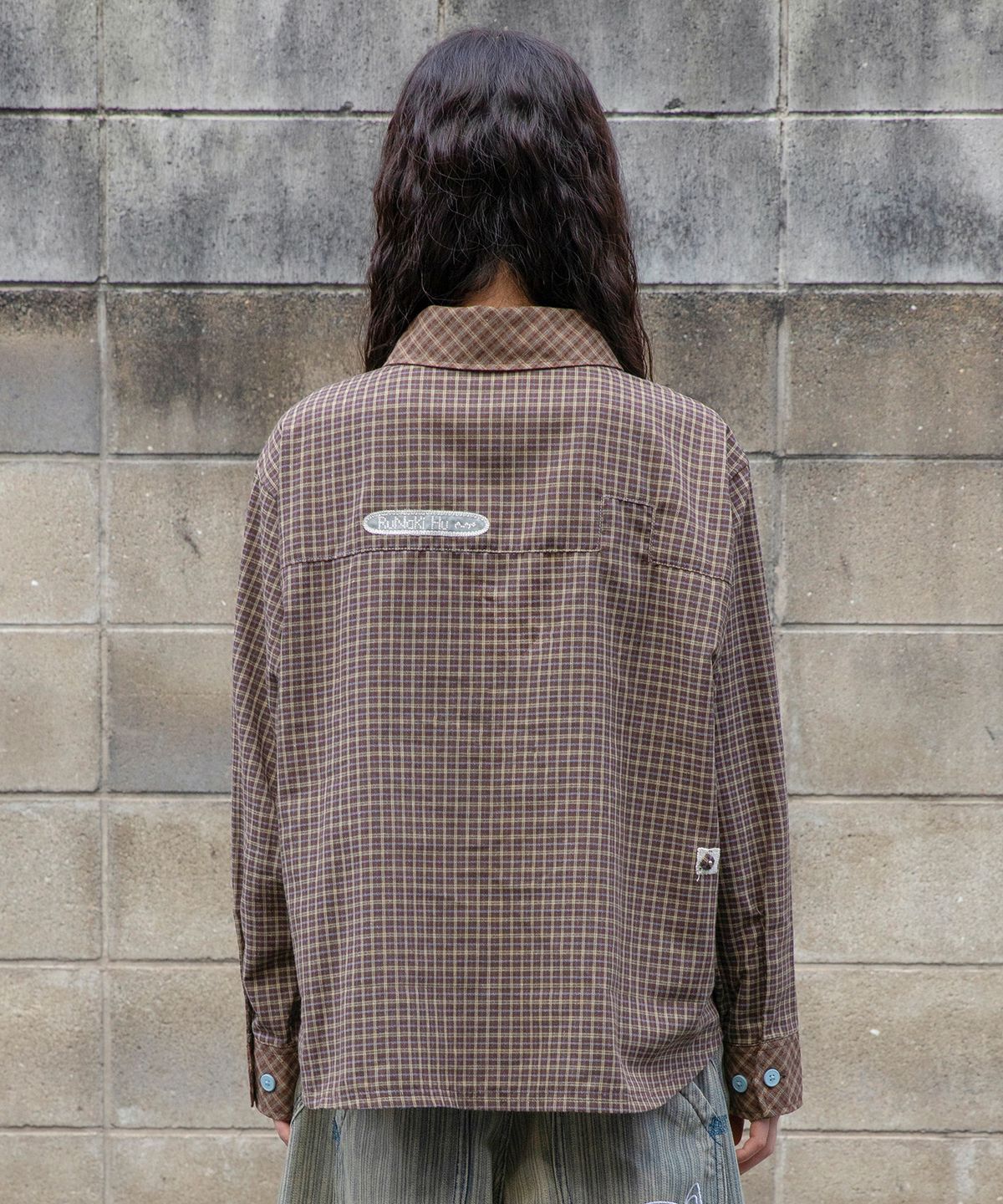 루나키후(RuNaKi'Hu') WXTS017 누이아토 체크 셔츠 (BROWN)