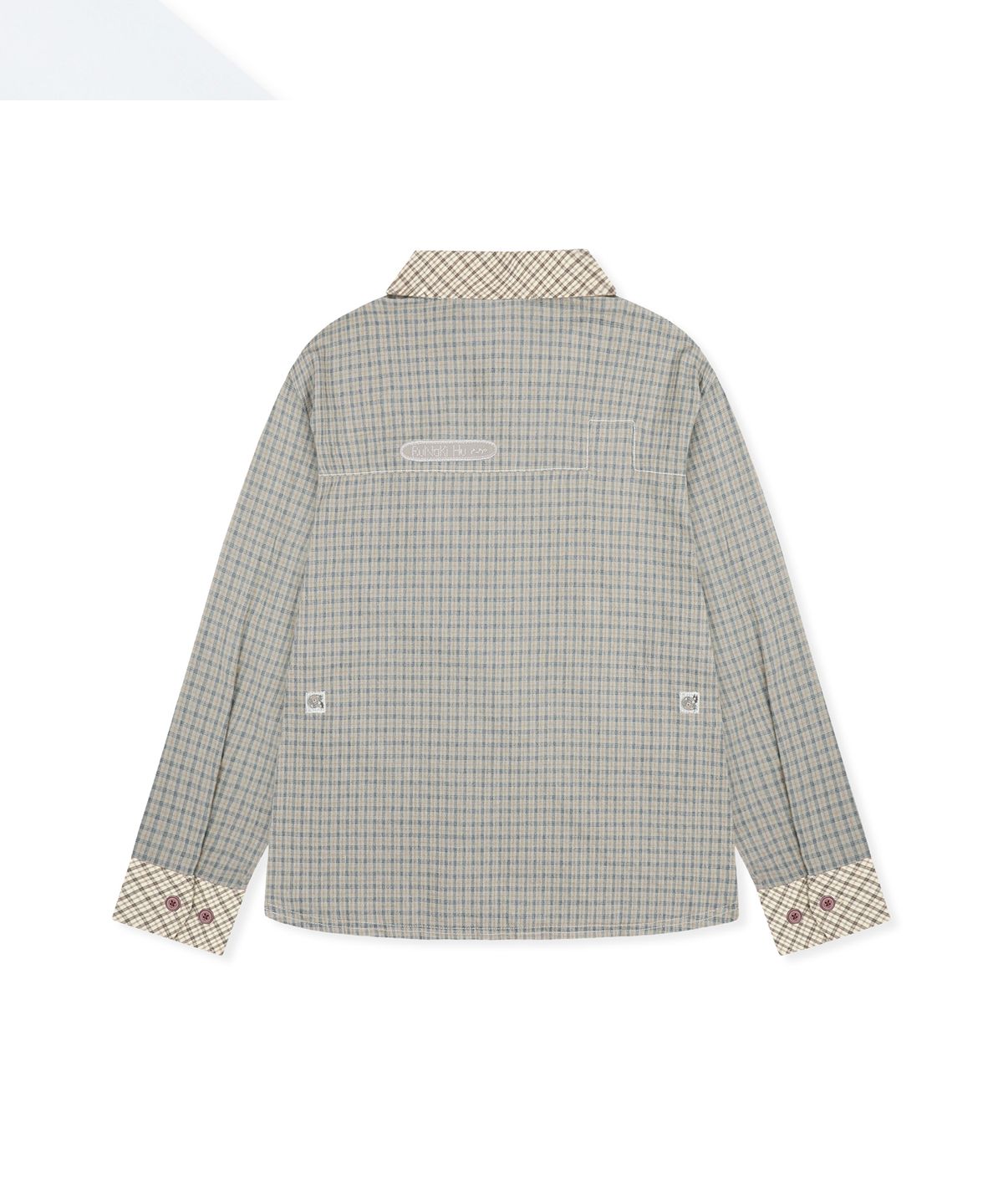 루나키후(RuNaKi'Hu') WXTS017 누이아토 체크 셔츠 (BEIGE)
