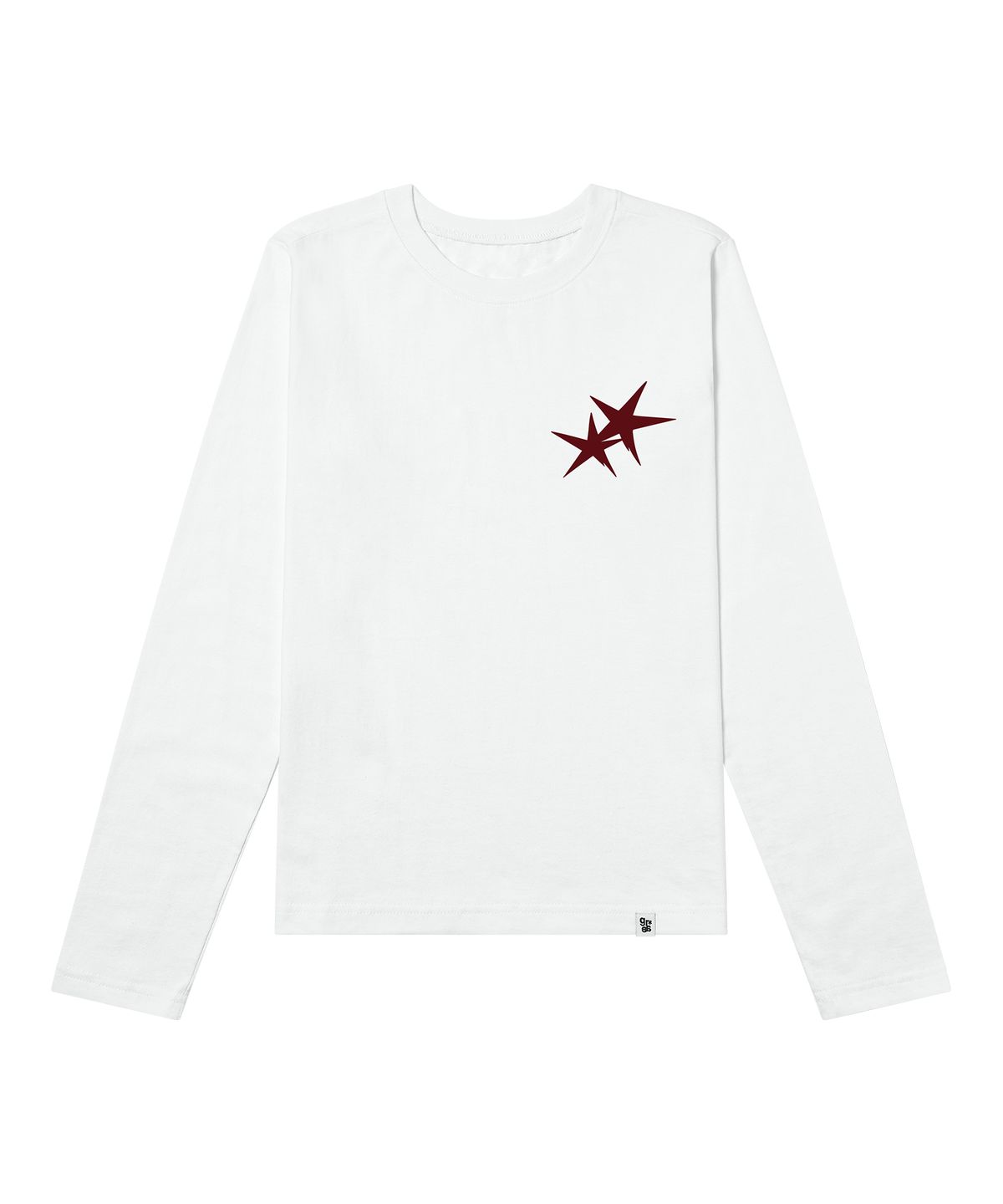 그레이버 오디너리(GRAVER ORDINARY) [ODNR UNISEX]Small Twins Star 롱슬리브 긴팔티셔츠_WHITE
