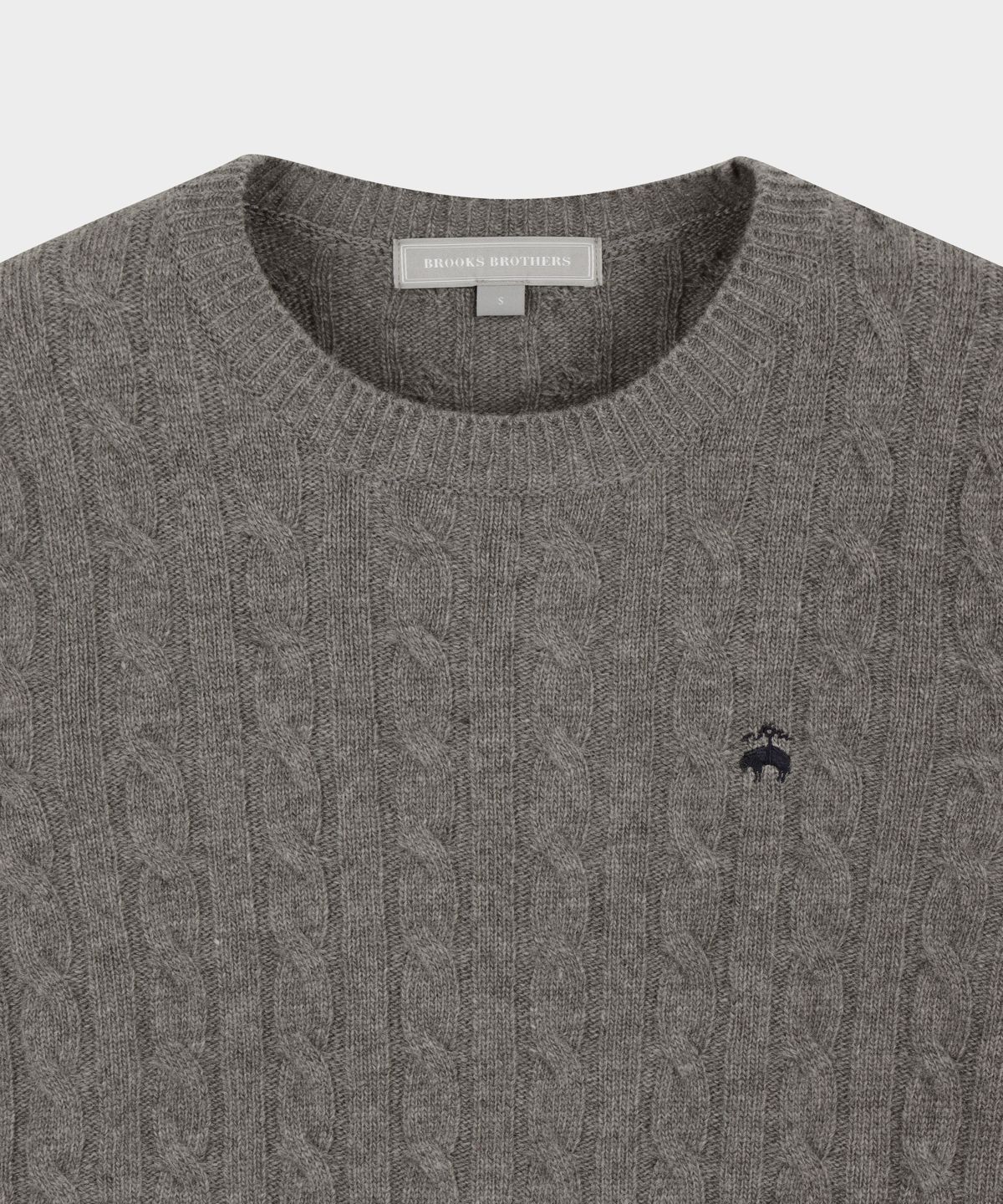 브룩스 브라더스(BROOKS BROTHERS) [여성] 울 케이블 스웨터 (그레이) (BBWRWBZ401)