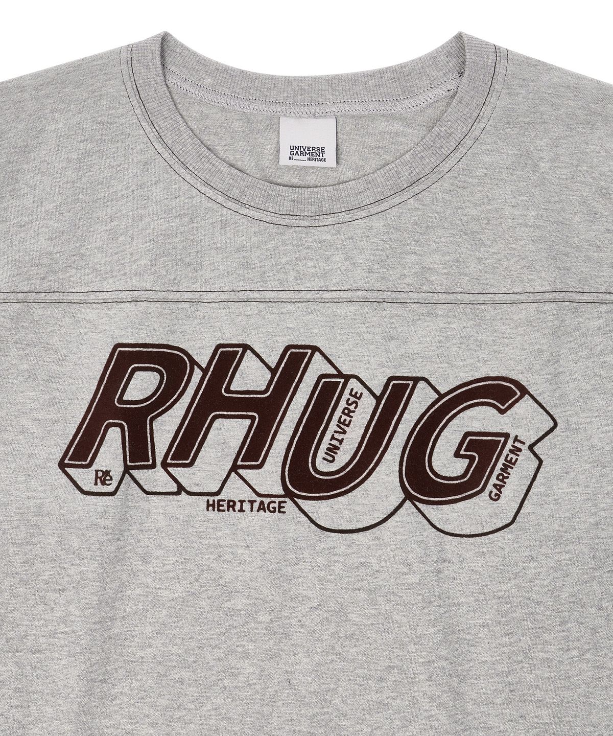 유니버스 가먼트(UNIVERSE GARMENT) RHUG 그래픽 긴팔 티셔츠_GREY