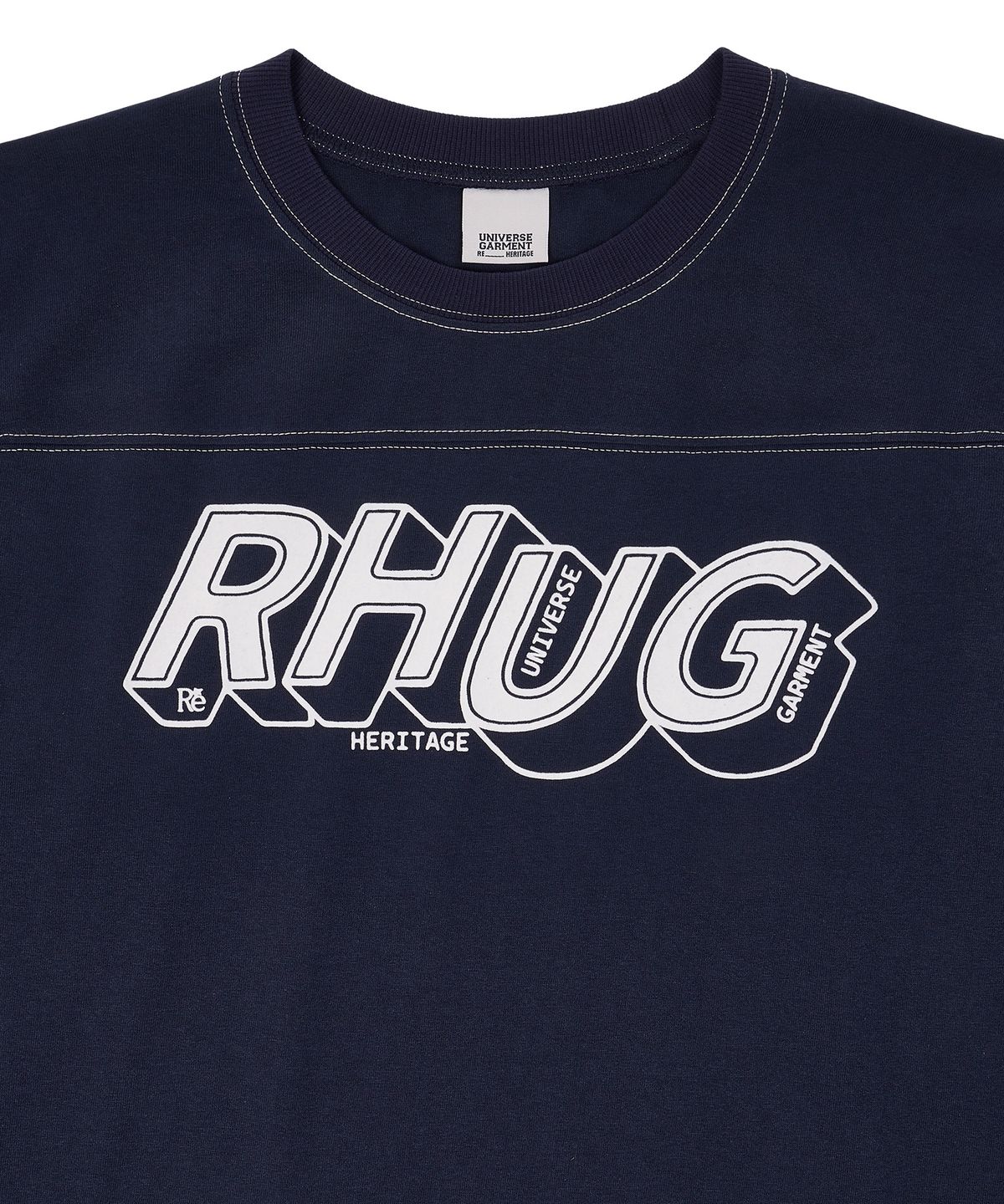 유니버스 가먼트(UNIVERSE GARMENT) RHUG 그래픽 긴팔 티셔츠_NAVY
