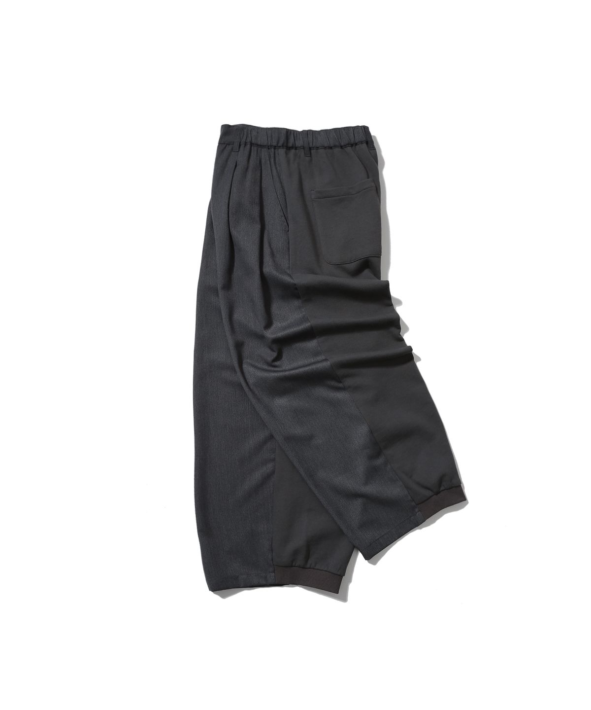 앵글런(ANGLAN) Mix Structured Trousers - Grey