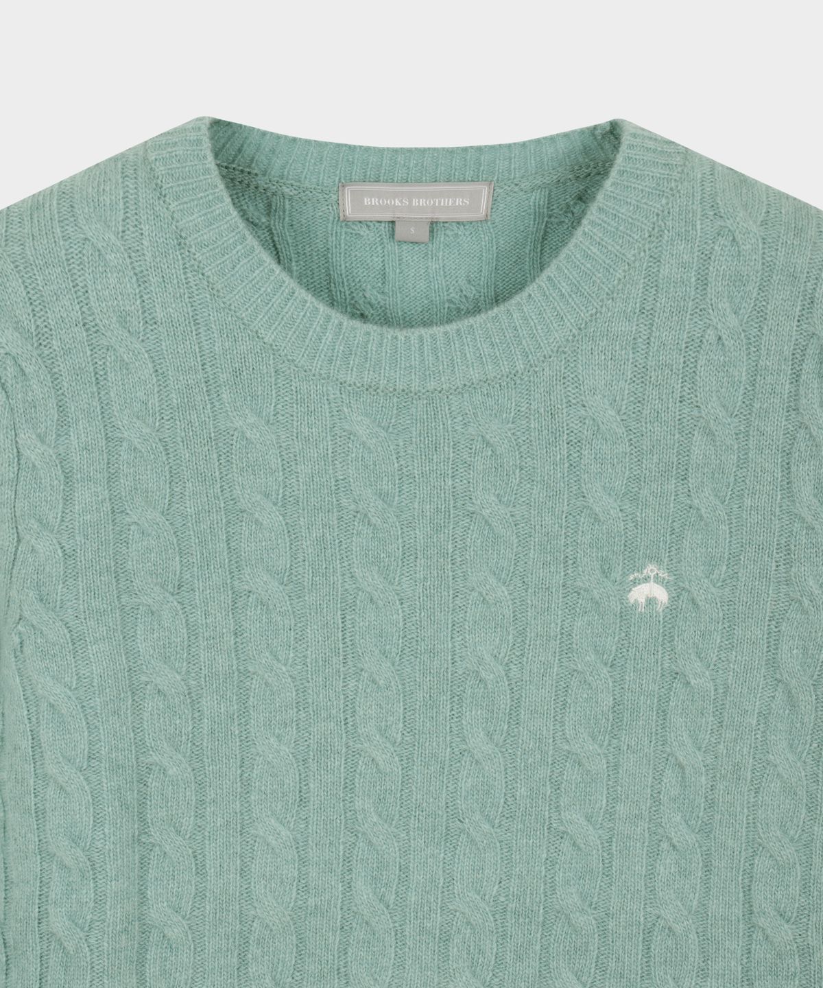 브룩스 브라더스(BROOKS BROTHERS) [여성] 울 케이블 스웨터 (민트) (BBWRWBZ401)