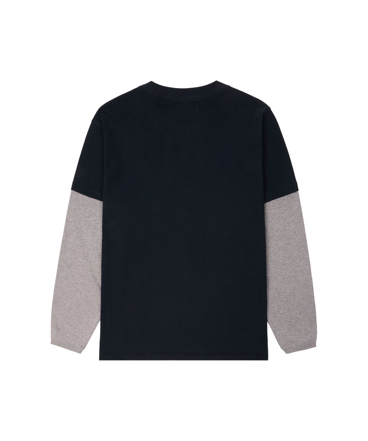 유니버스 가먼트(UNIVERSE GARMENT) 레이어드 그래픽 긴팔 티셔츠_NAVY