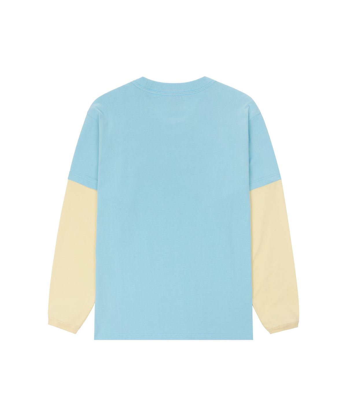 유니버스 가먼트(UNIVERSE GARMENT) 레이어드 그래픽 긴팔 티셔츠_LIGHT BLUE