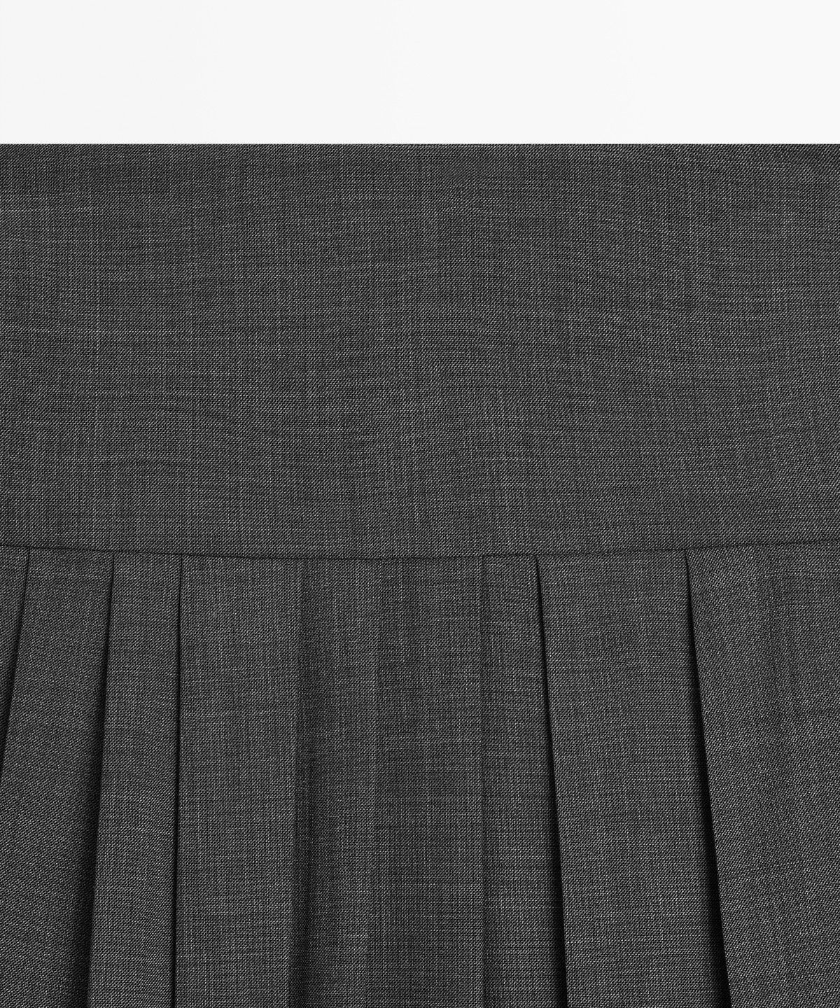 마시모두띠(MASSIMO DUTTI) 울 블렌드 플리츠 미디 스커트