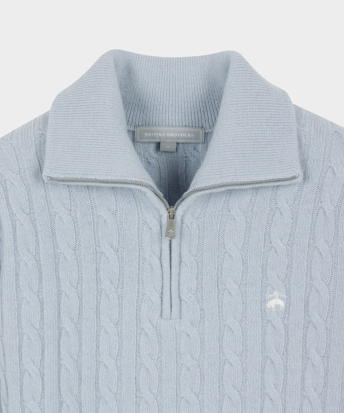 브룩스 브라더스(BROOKS BROTHERS) [여성] 울 케이블 하프집업 (라이트블루) (BBWZWBG406)