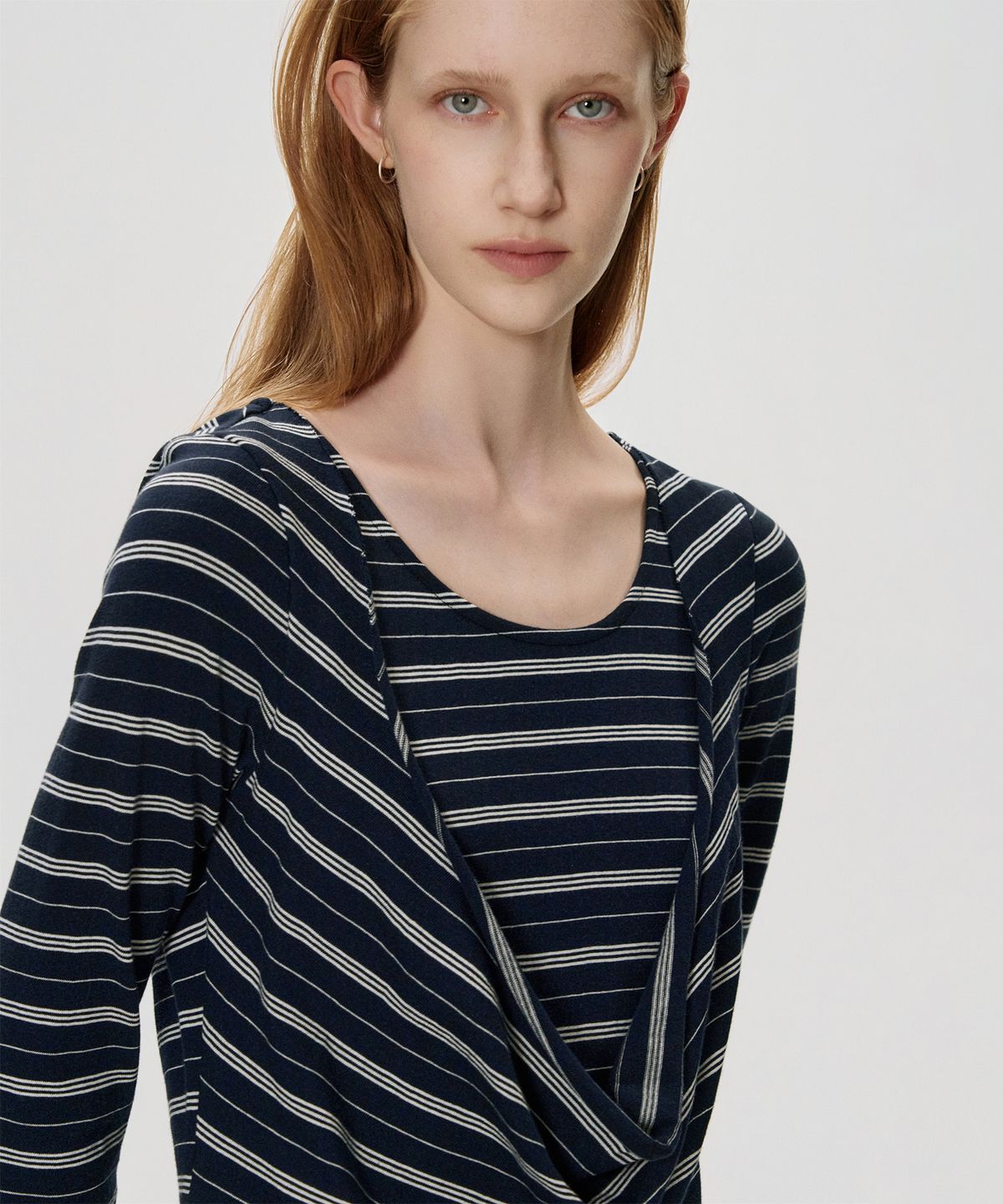 킴지수(KIMZISU) Deep Cowl Dress_NAVY