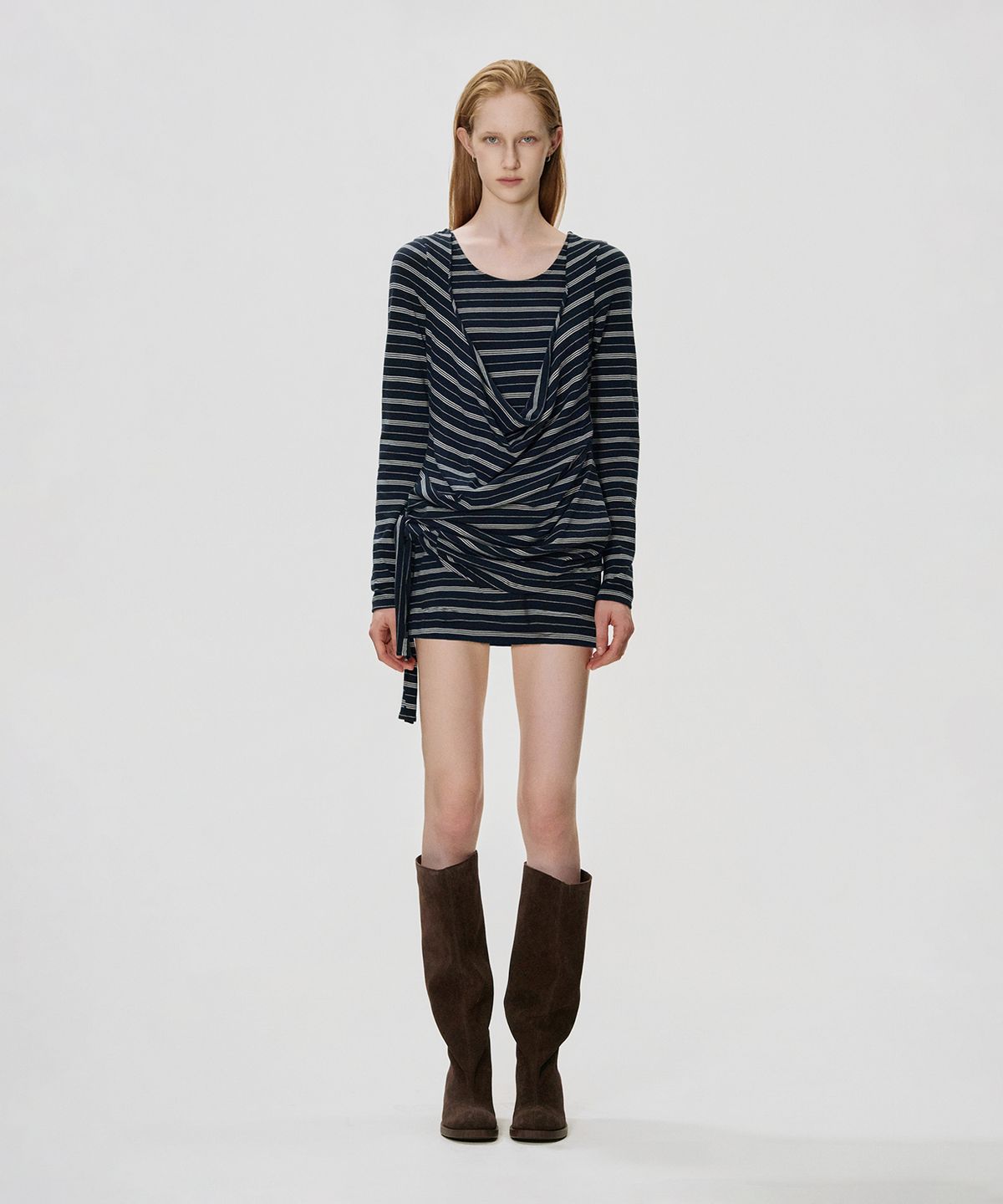 킴지수(KIMZISU) Deep Cowl Dress_NAVY