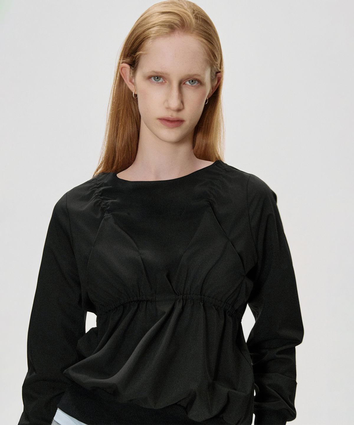킴지수(KIMZISU) Bikini Shirred LS Top_BLACK