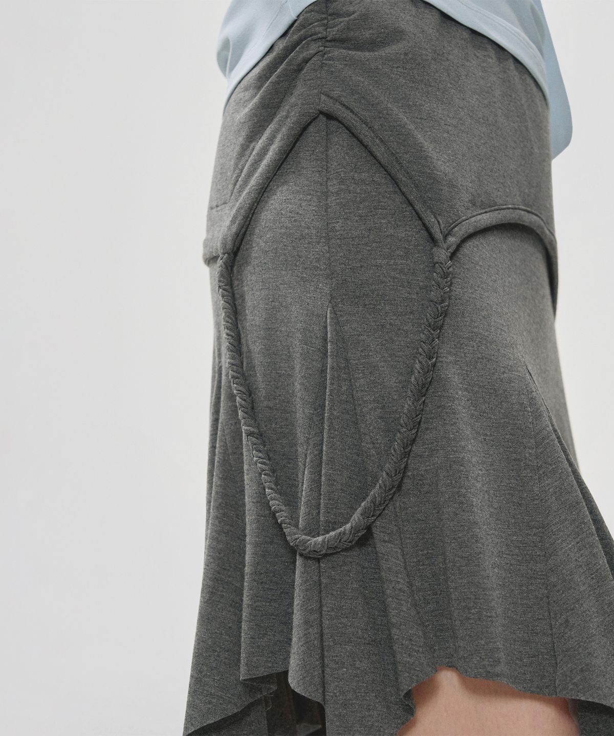 킴지수(KIMZISU) Draped Fold T-shirt_SKY BLUE
