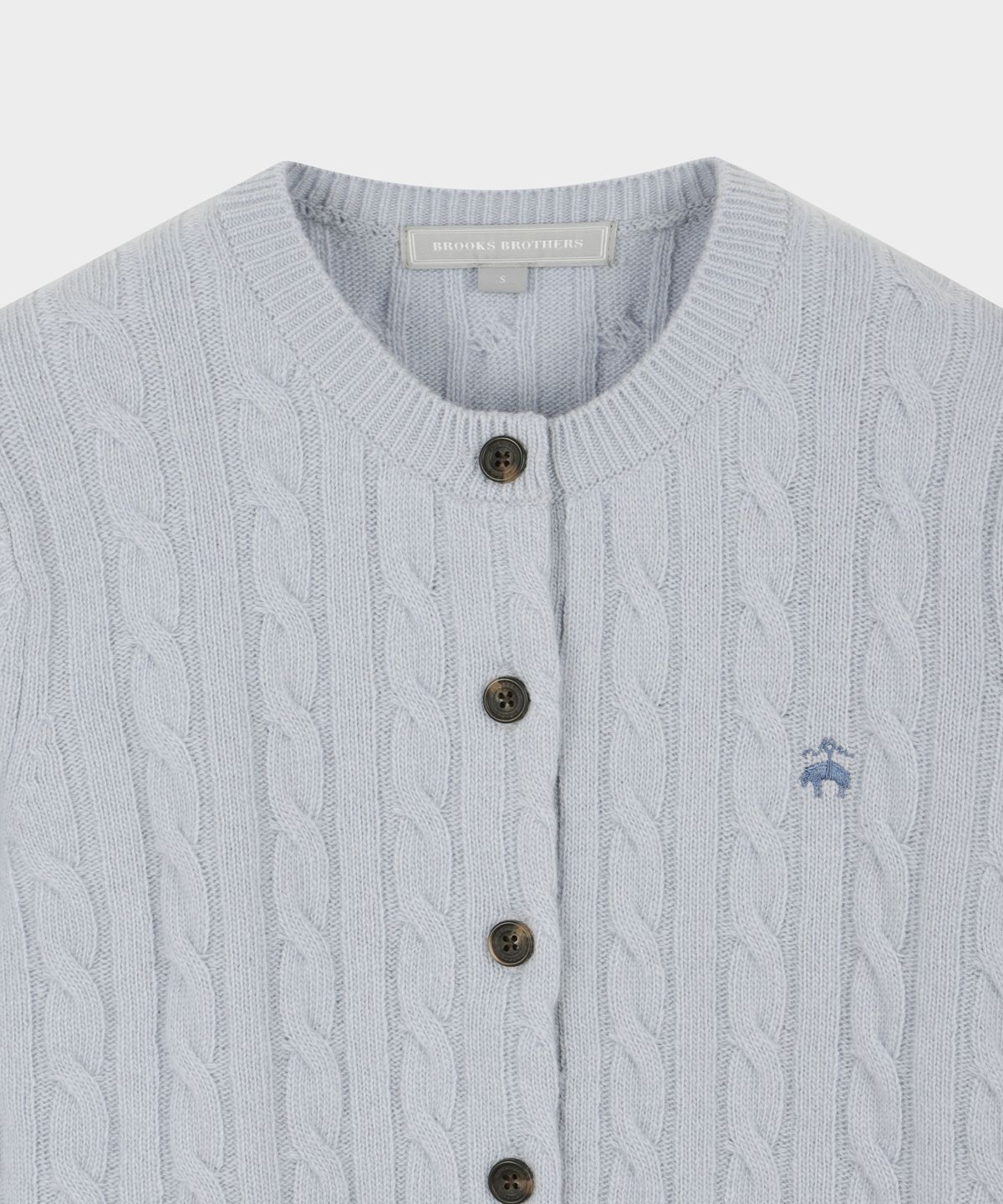 브룩스 브라더스(BROOKS BROTHERS) [여성] 울 케이블 가디건 (라이트블루) (BBWCWBZ402)