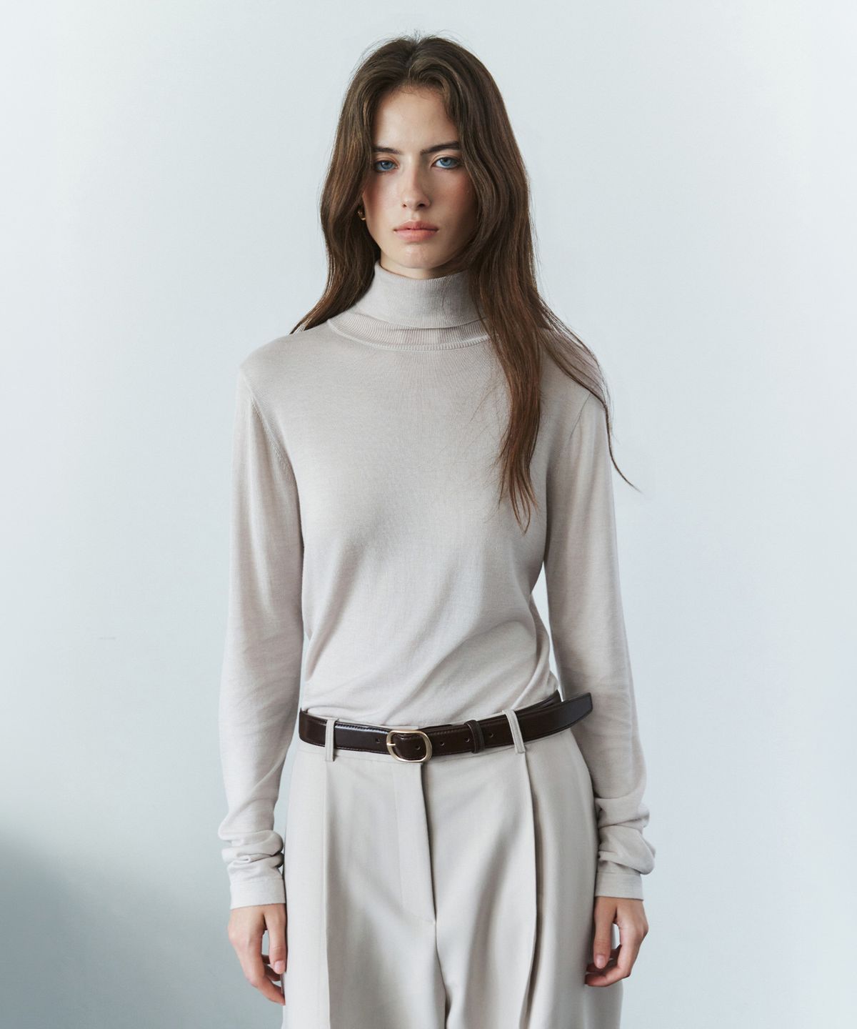 시야쥬(SIYAZU) SIAC3154 Solid Buckle Belt_Brown