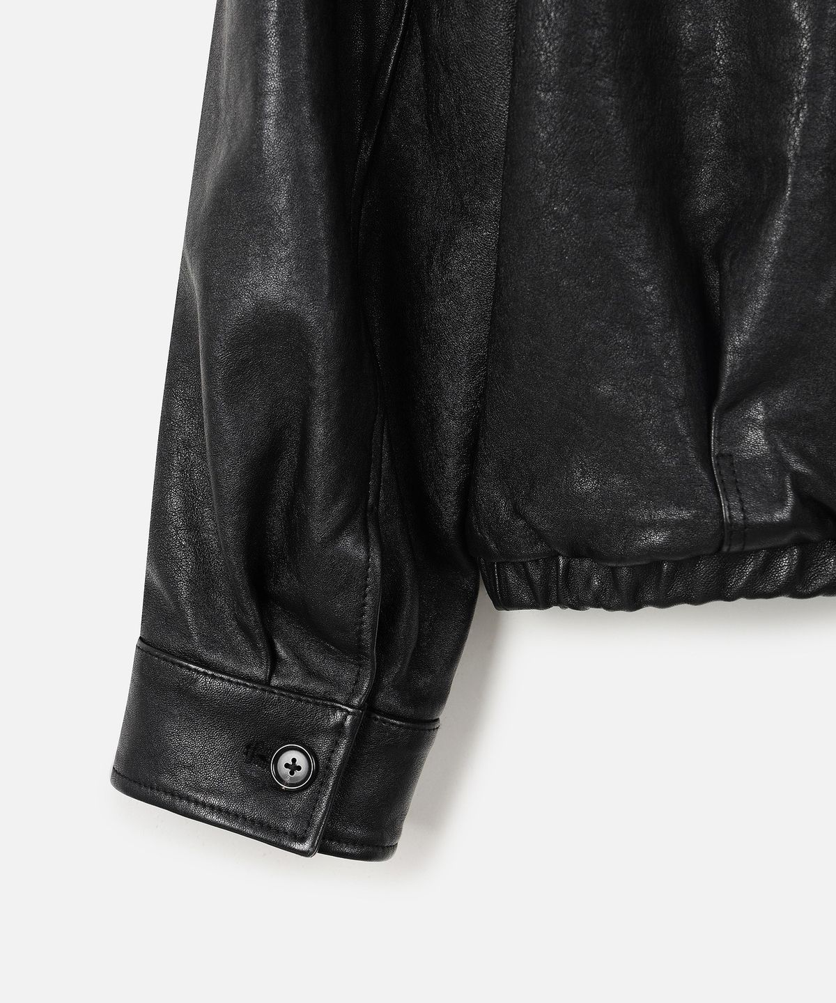 247시리즈(247SERIES) VEGETABLE LAMBSKIN 리얼 레더 자켓 BLACK