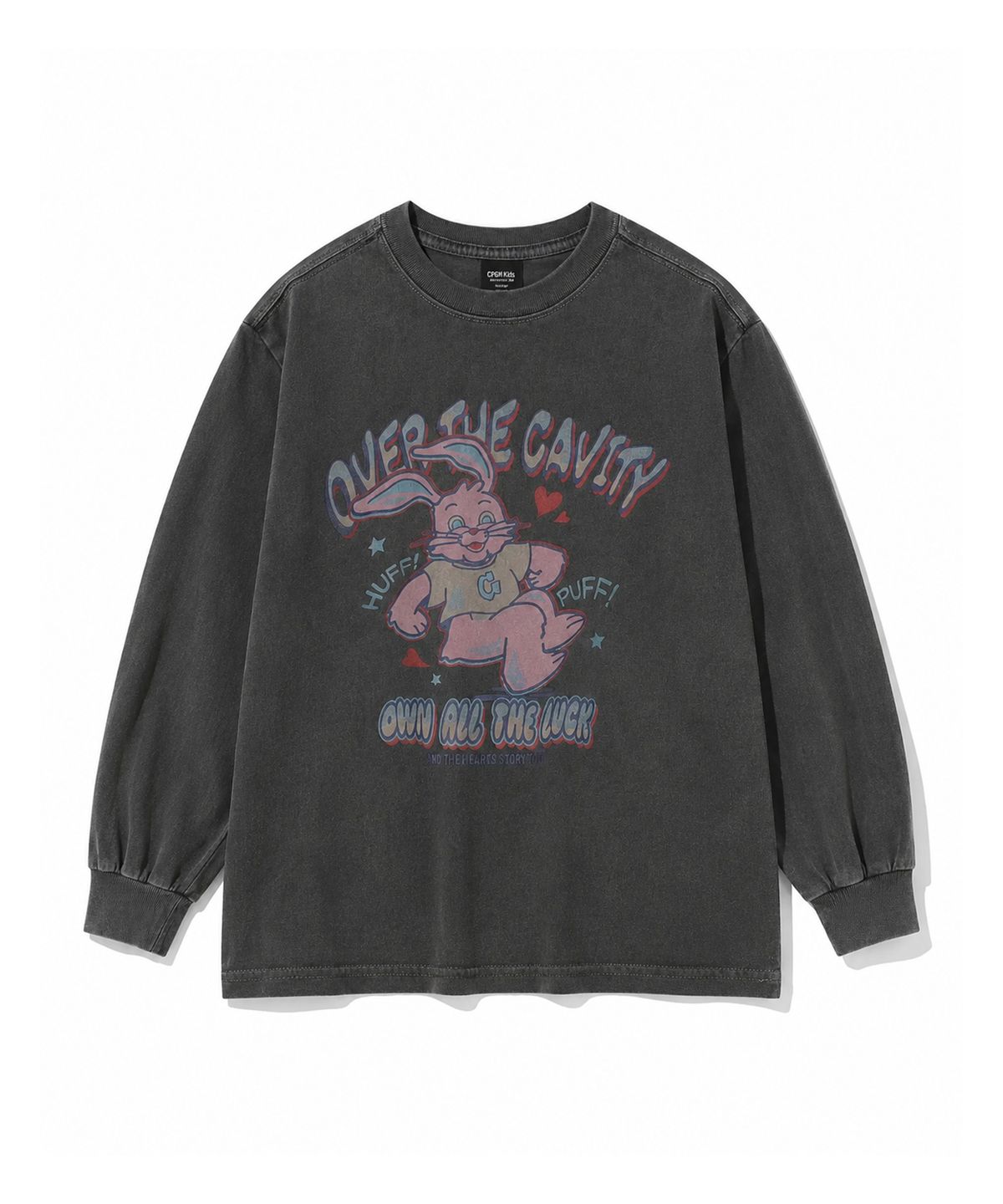 꼼파뇨 키즈(CPGN KIDS) KIDS 허프 홉피 피그먼트 롱슬리브 스모크블랙