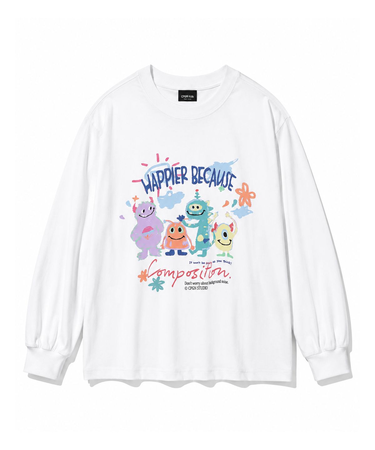 꼼파뇨 키즈(CPGN KIDS) KIDS 해피 데이 롱슬리브 화이트
