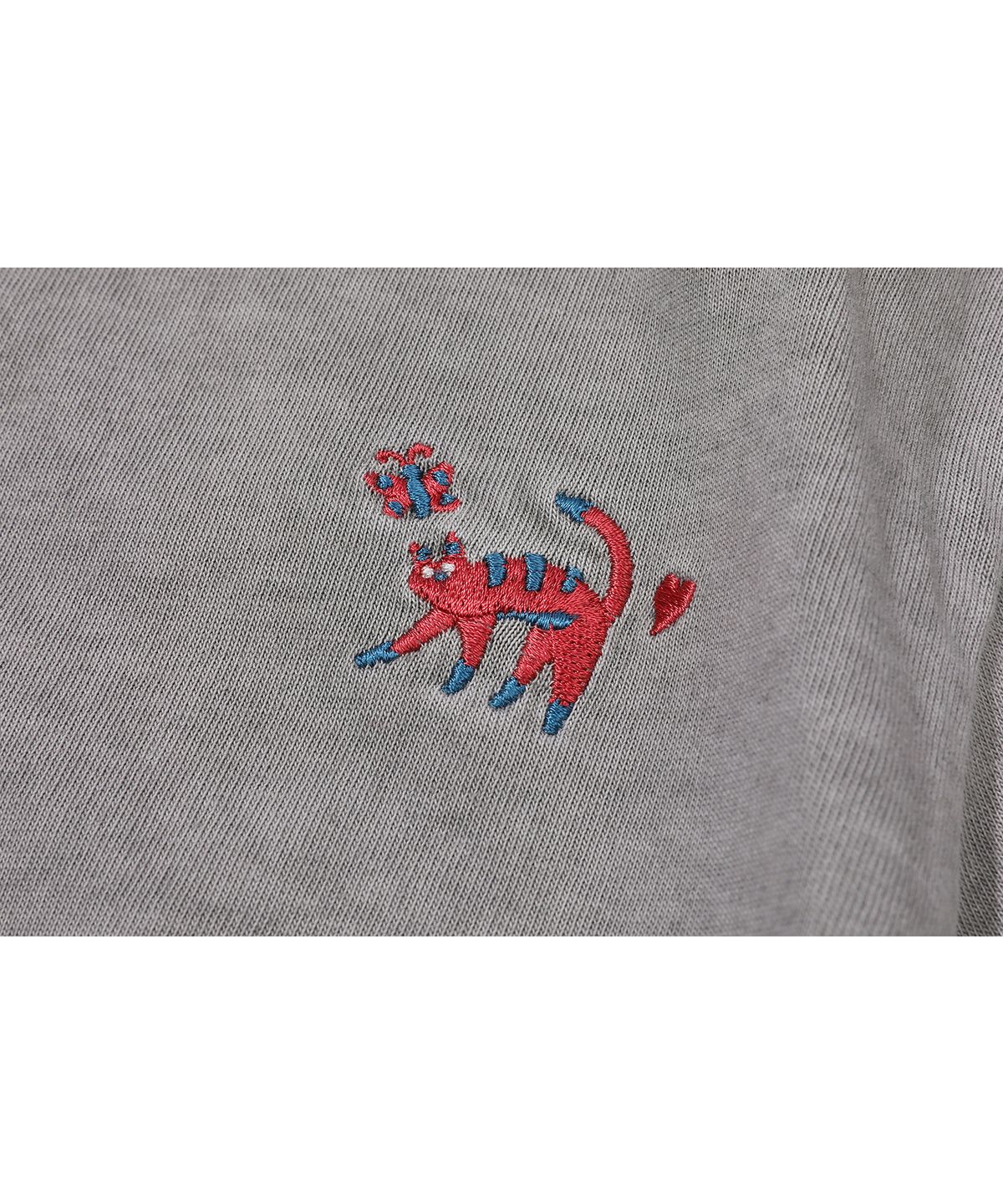 꼼파뇨 키즈(CPGN KIDS) KIDS 캣스티치 피그먼트 롱슬리브 고스트그레이