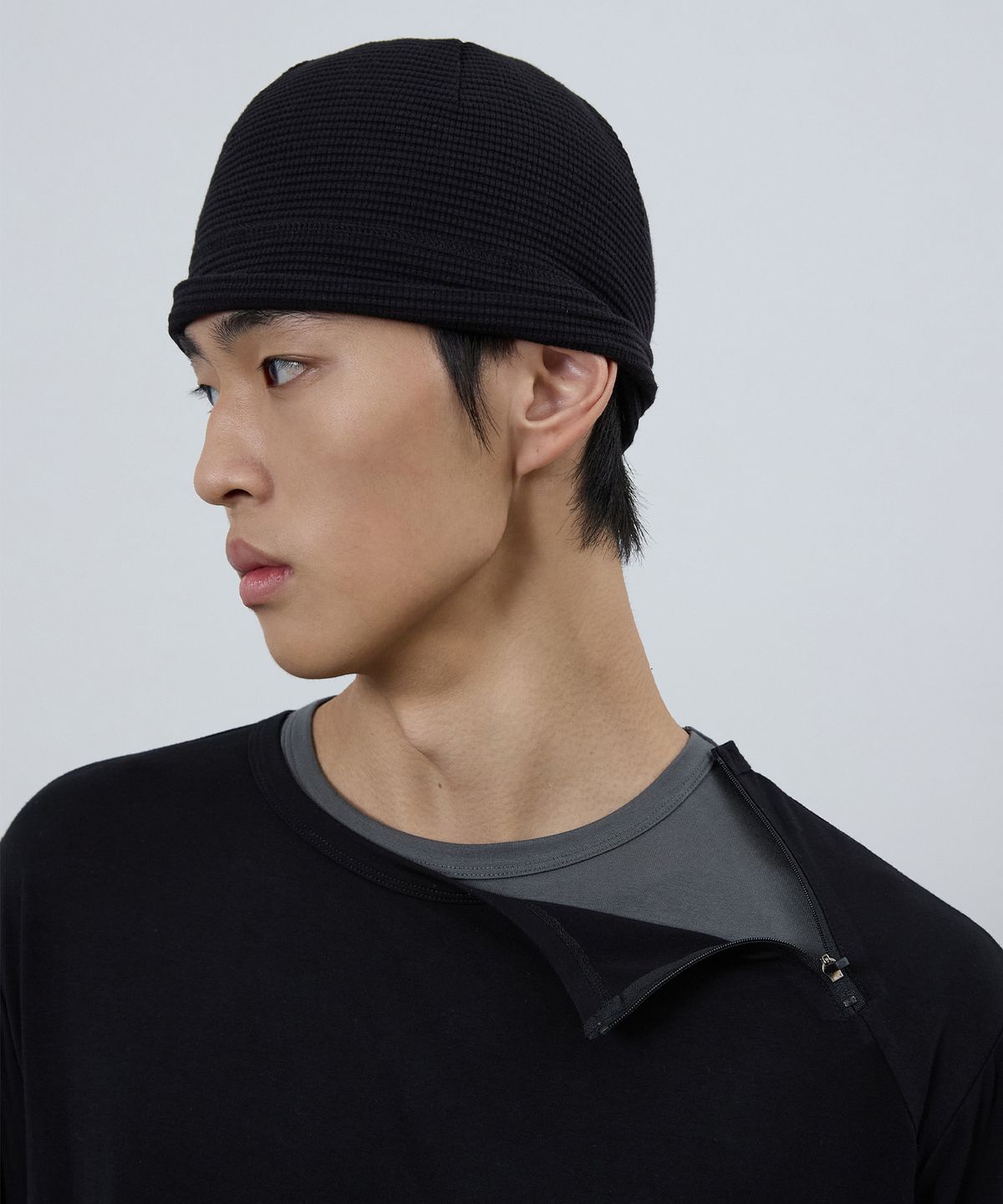 미치코런던 스포츠(MICHIKO LONDON SPORTS) 다이애그널 레이어드 롱슬리브 블랙