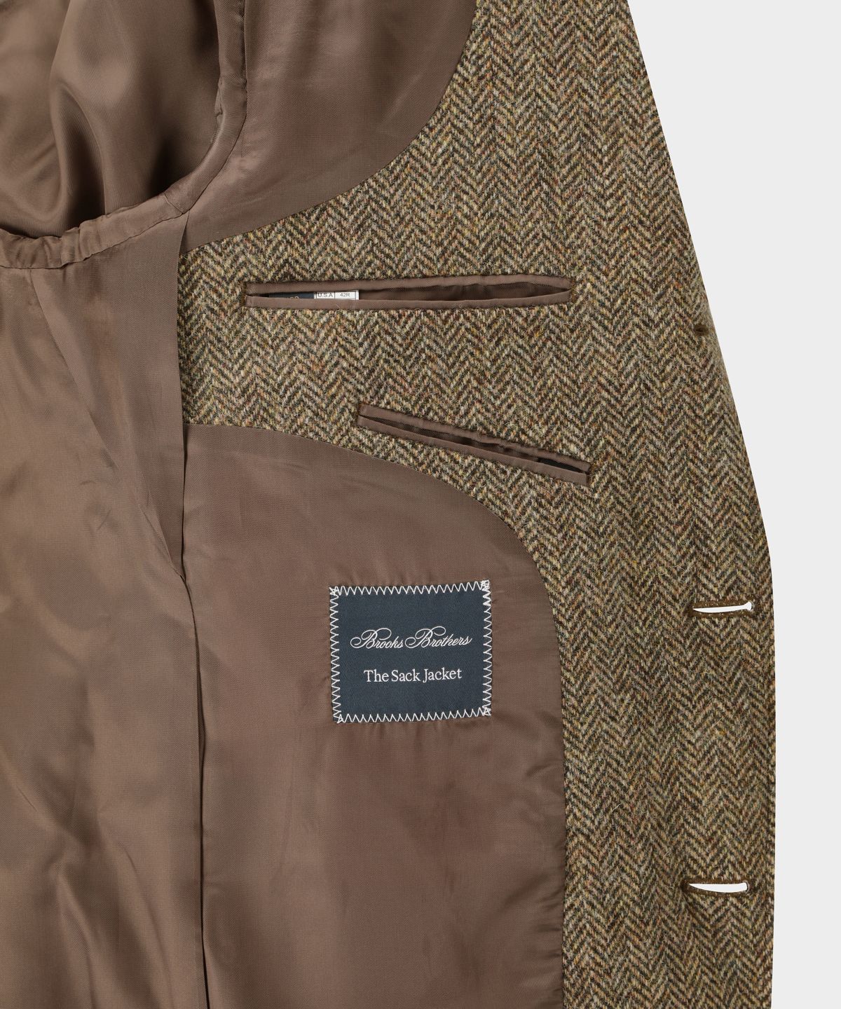 브룩스 브라더스(BROOKS BROTHERS) 해리스 트위드 색 재킷 (베이지) (BBJSMMG401)