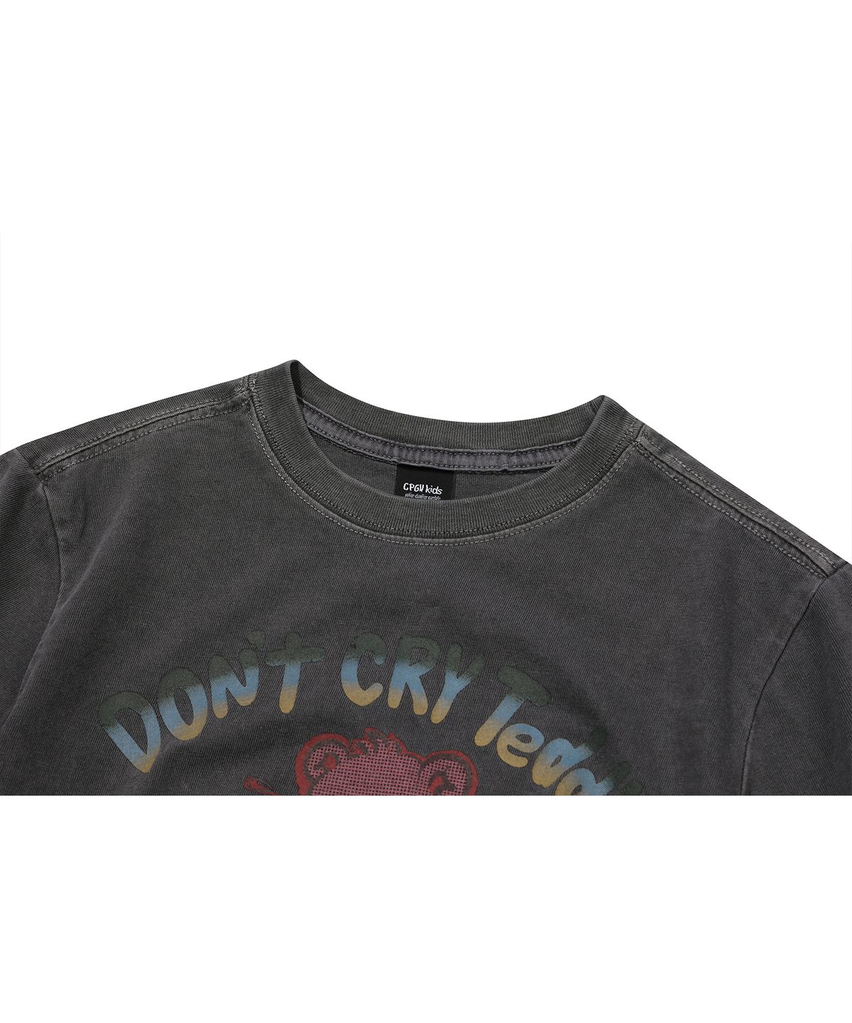 꼼파뇨 키즈(CPGN KIDS) KIDS 돈크라이 테디 피그먼트 롱슬리브 스모크블랙