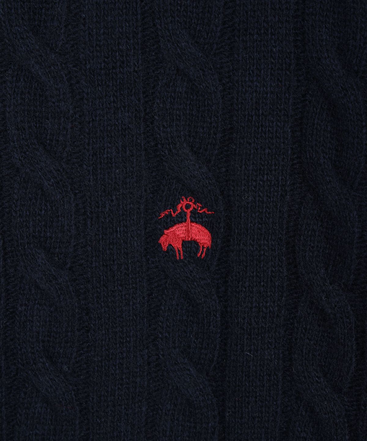 브룩스 브라더스(BROOKS BROTHERS) 울 케이블 폴로 스웨터 (네이비) (BBWTMBG407)