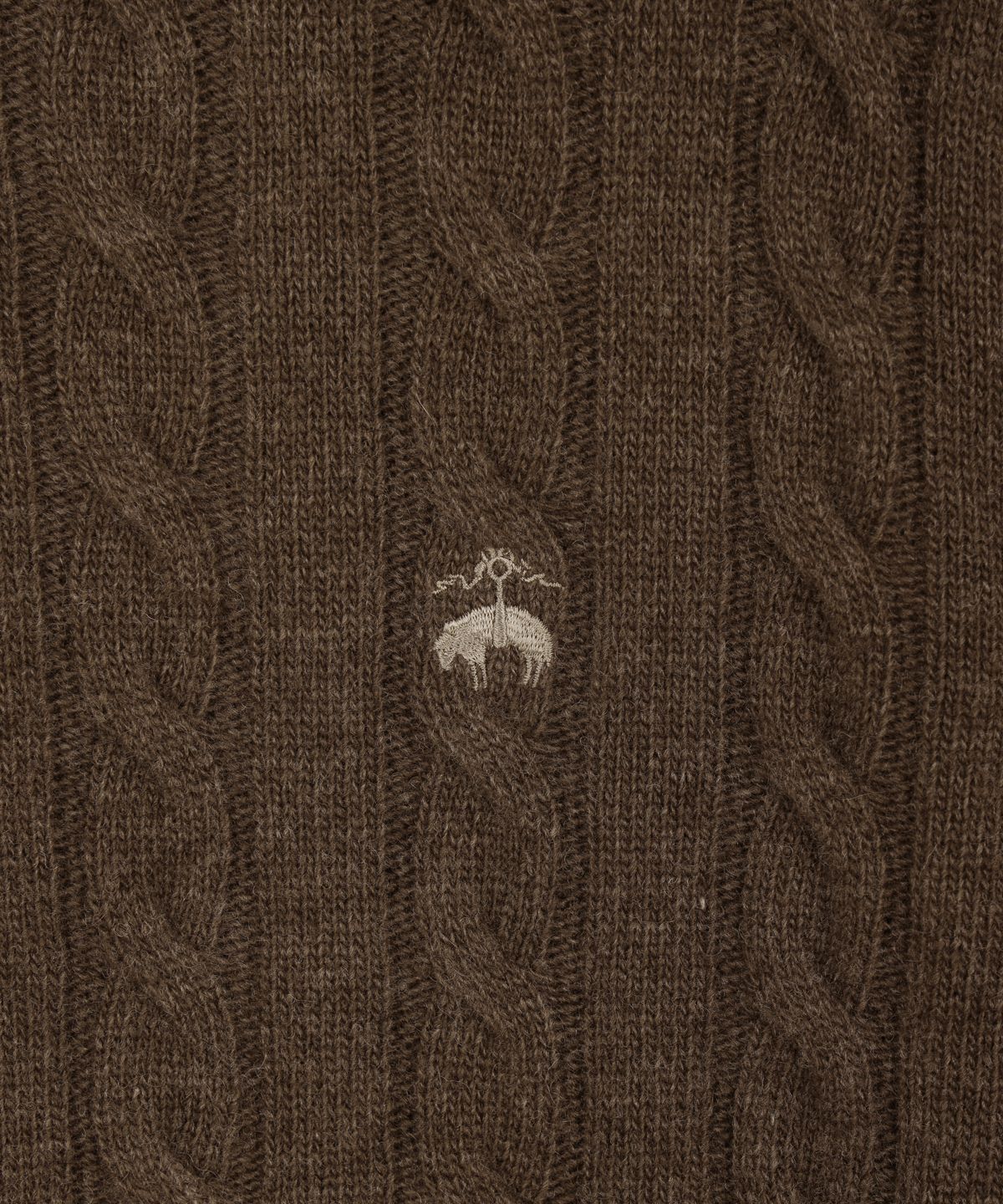 브룩스 브라더스(BROOKS BROTHERS) 울 케이블 폴로 스웨터 (브라운) (BBWTMBG407)