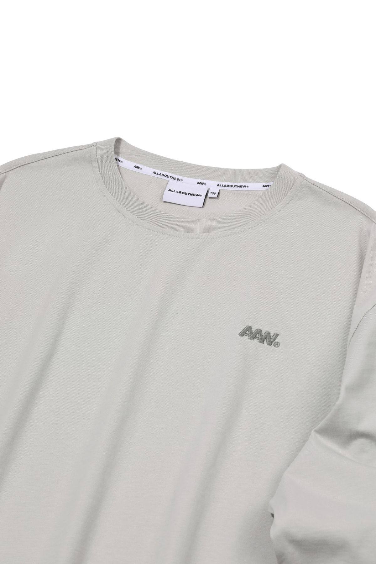 올어바웃뉴(ALL ABOUT NEW) 콜라주 롱슬리브 티셔츠 L그레이 ANA3TR03ALG