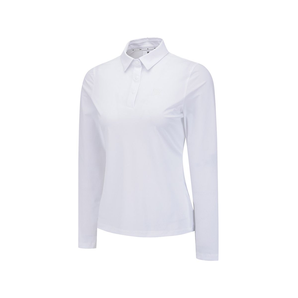 어뉴골프(ANEW GOLF) WOMEN SOLID LONG SLEEVE COLLAR T-SHIRT_WH