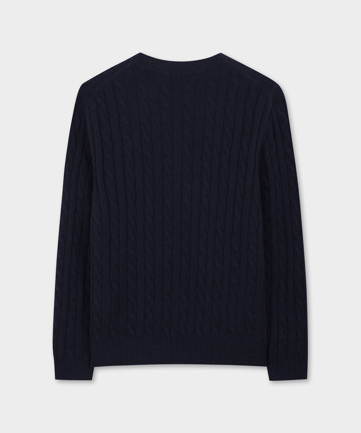 브룩스 브라더스(BROOKS BROTHERS) [Heritage] 울 캐시미어 케이블 스웨터 (네이비) (BBWRMHG411)