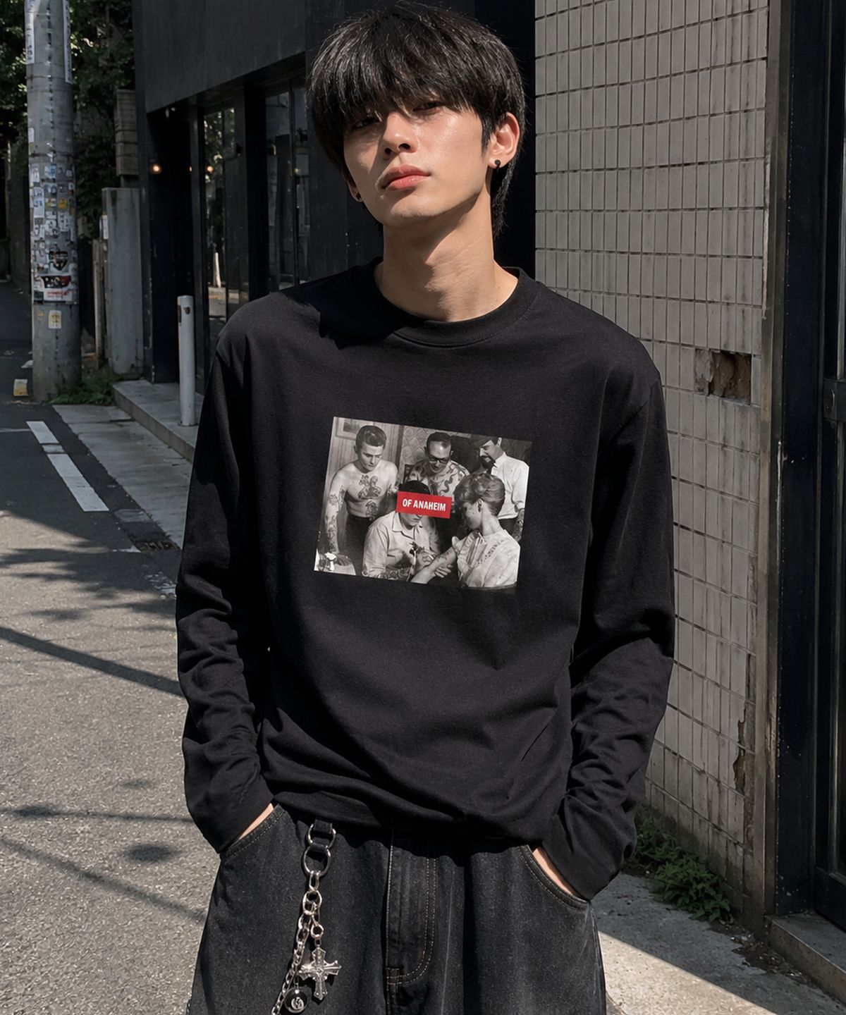 그레이버 오디너리(GRAVER ORDINARY) [ODNR UNISEX]Tattoo 롱슬리브 긴팔티셔츠_White