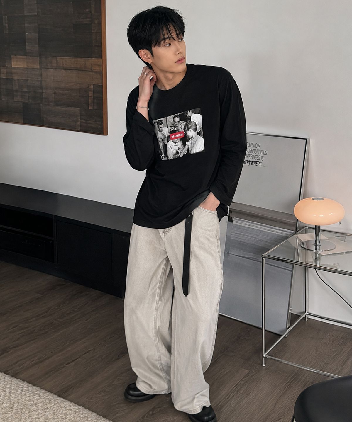 그레이버 오디너리(GRAVER ORDINARY) [ODNR UNISEX]Tattoo 롱슬리브 긴팔티셔츠_White