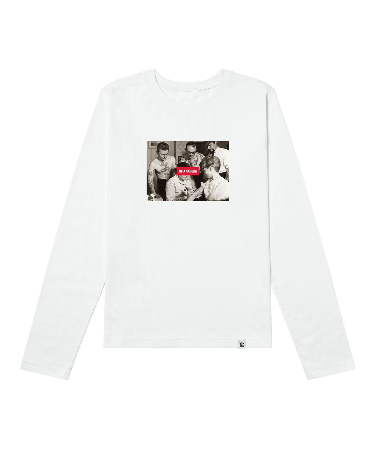 그레이버 오디너리(GRAVER ORDINARY) [ODNR UNISEX]Tattoo 롱슬리브 긴팔티셔츠_White