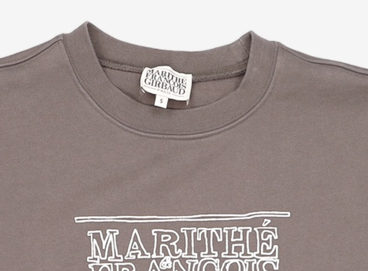 마리떼 프랑소와 저버(MARITHÉ + FRANҪOIS GIRBAUD) DOODLE CLASSIC LOGO SWEATSHIRT charcoal S