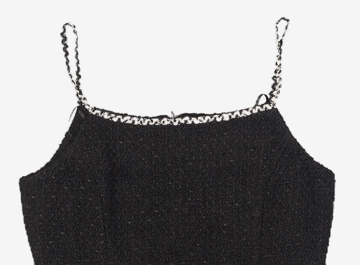 오앨(OUEL) TWEED MINI DRESS_BLACK S