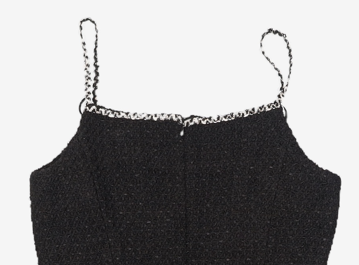 오앨(OUEL) TWEED MINI DRESS_BLACK S