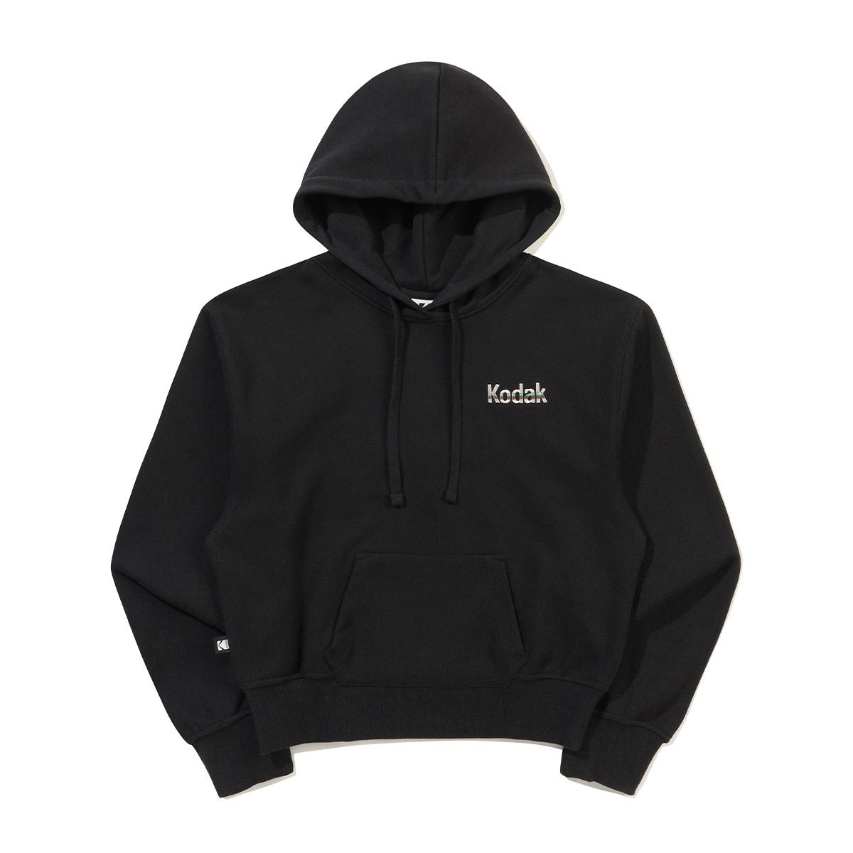 코닥(KODAK) 레인보우 후드 티셔츠 우먼 BLACK