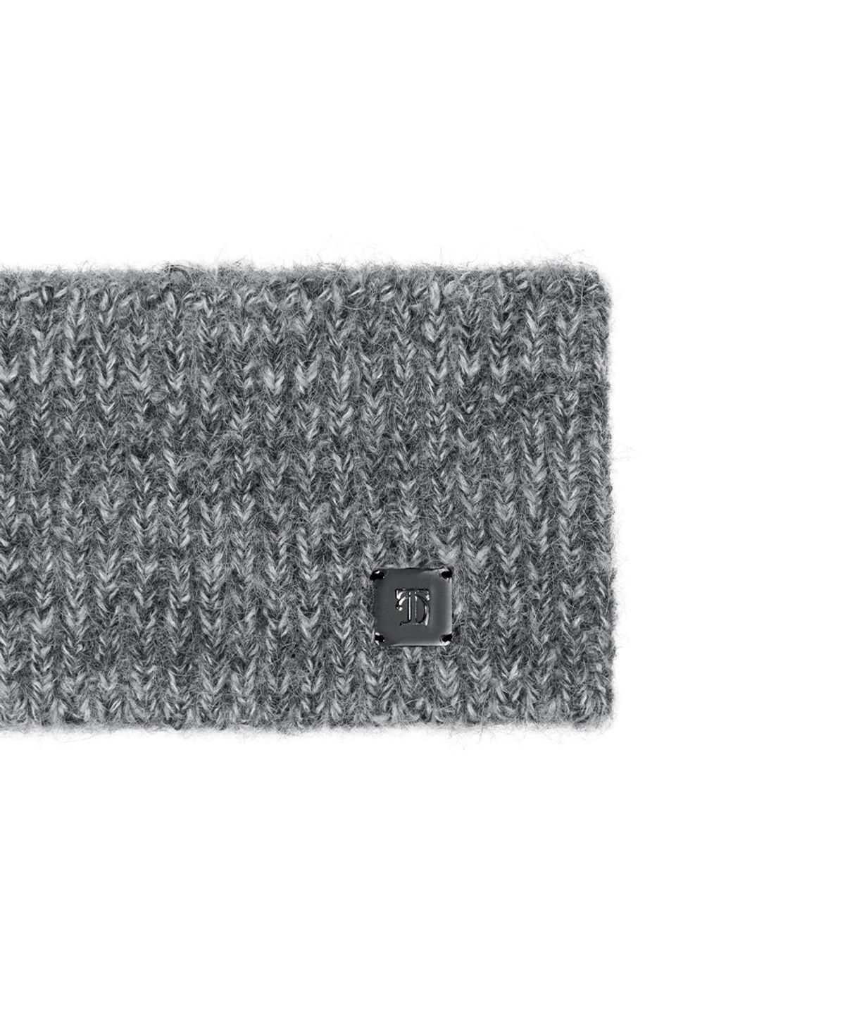 트리밍버드(TREEMINGBIRD) Fluffy Mixed Knit Hairband [ Charcoal ]