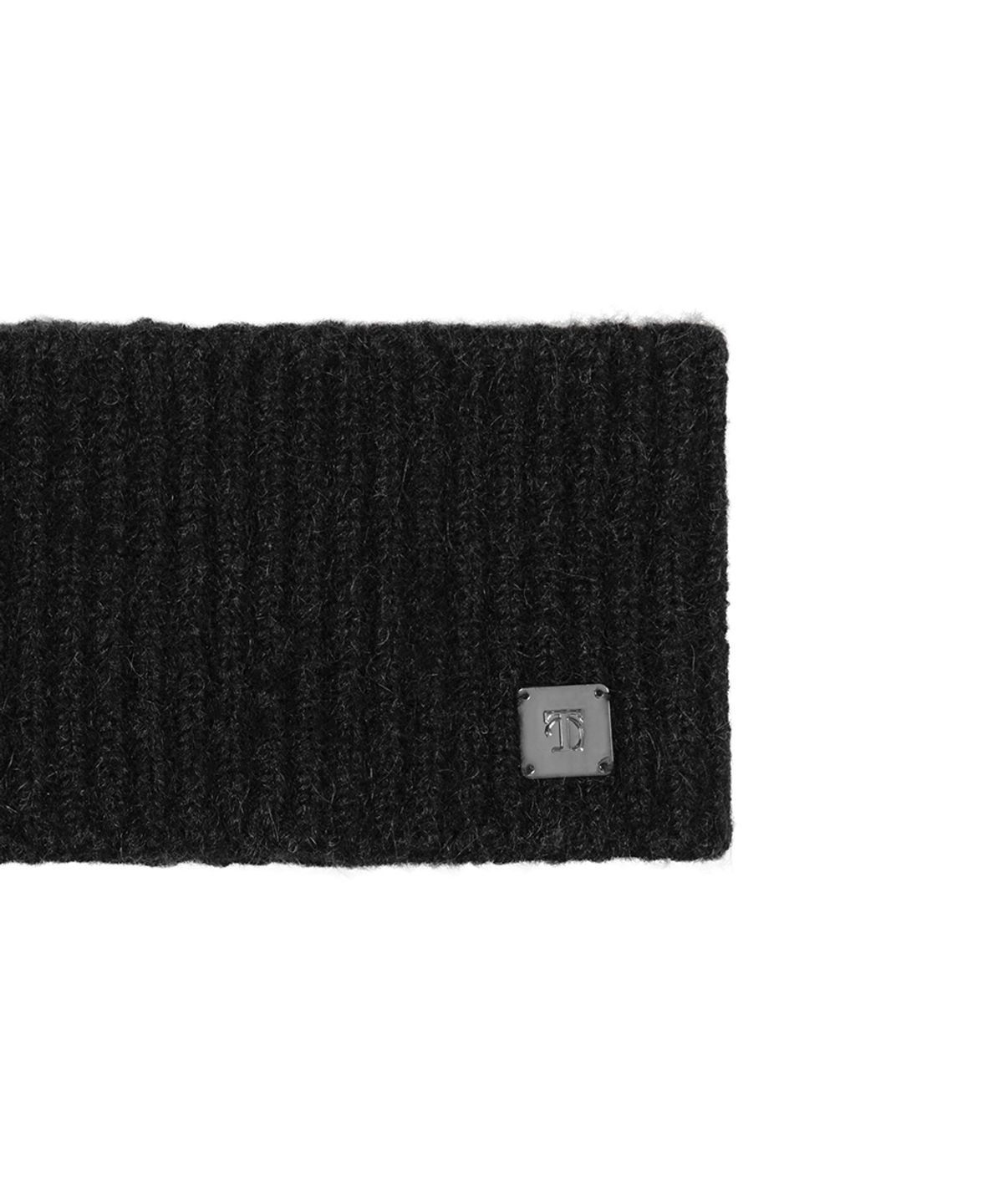 트리밍버드(TREEMINGBIRD) Fluffy Mixed Knit Hairband [ Black ]