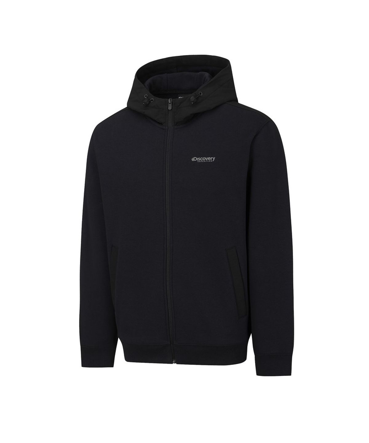 디스커버리 익스페디션(DISCOVERY EXPEDITION) 유니 소로나웜 기모 니트 후드 집업 (BLACK)
