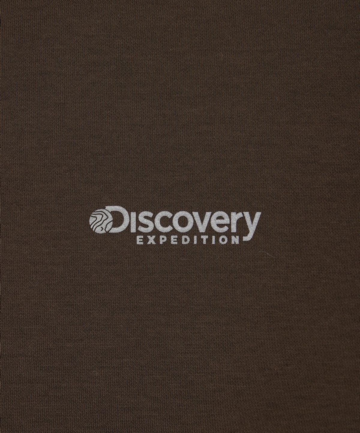 디스커버리 익스페디션(DISCOVERY EXPEDITION) 유니 소로나웜 기모 니트 후드 집업 (Brown)