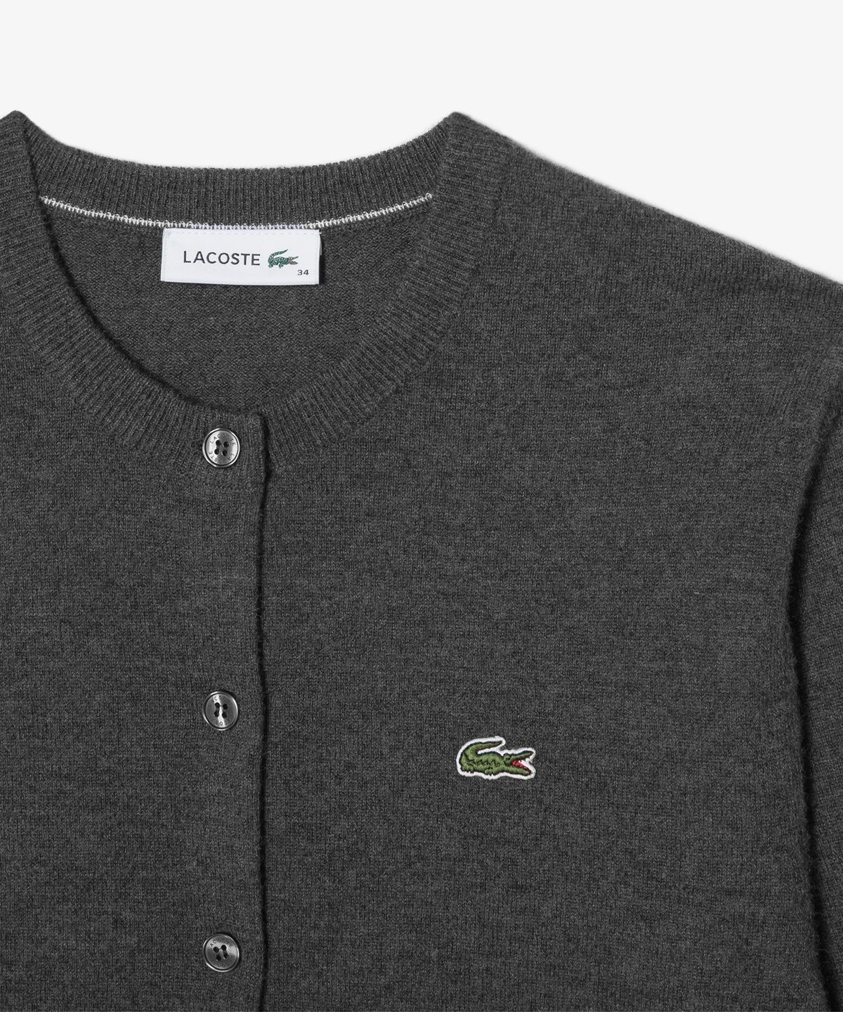 라코스테(LACOSTE) 여성 베이직 크루넥 가디건 AF222E-56N EL6