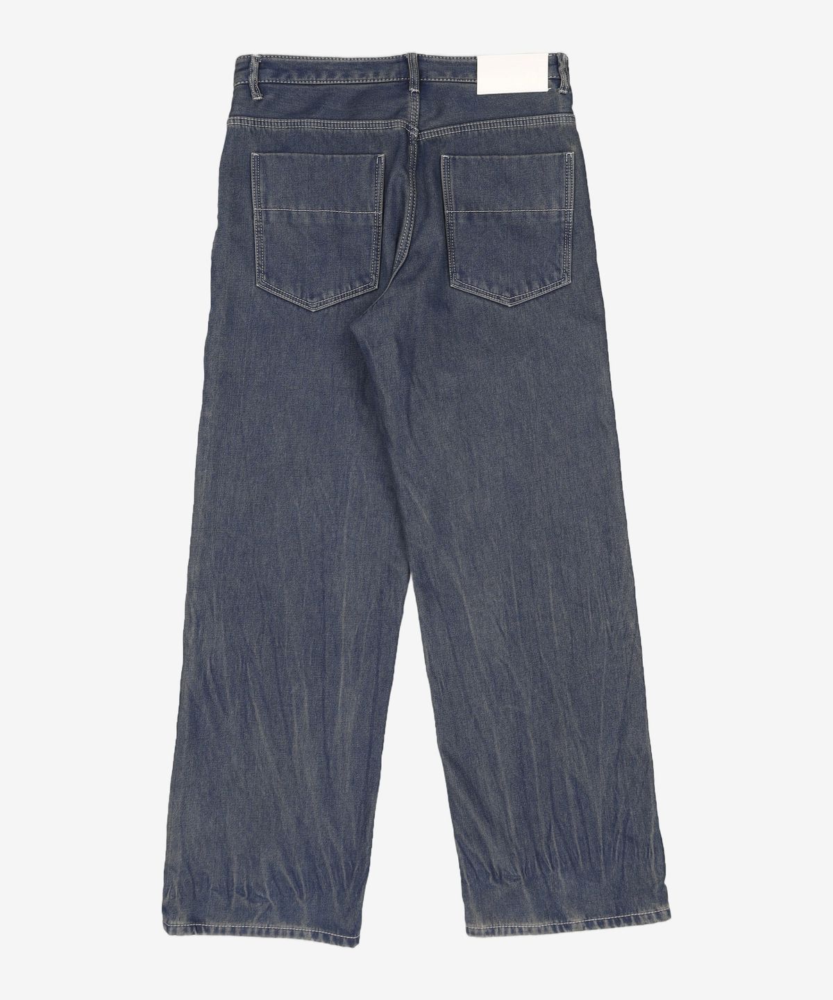 데케트(DECET) Mid Rise Wide Jeans DCPT027CrinkleBlue 32