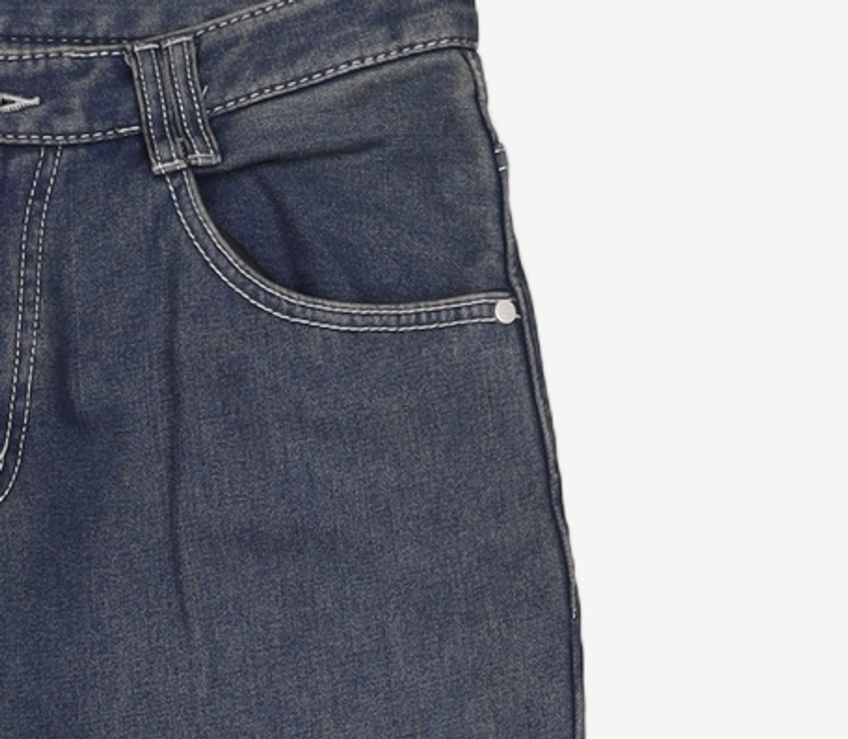 데케트(DECET) Mid Rise Wide Jeans DCPT027CrinkleBlue 32