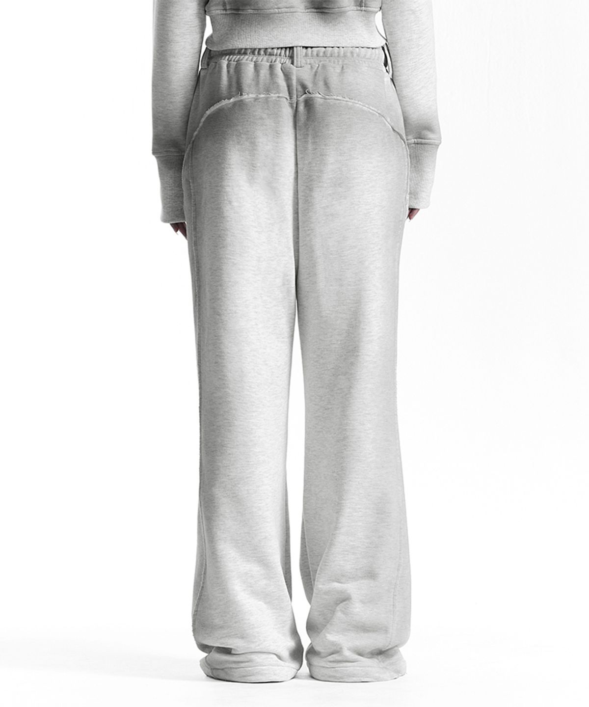 트리밍버드(TREEMINGBIRD) Brushed Detail Set-Up Sweat Pants [ Light Gray ]