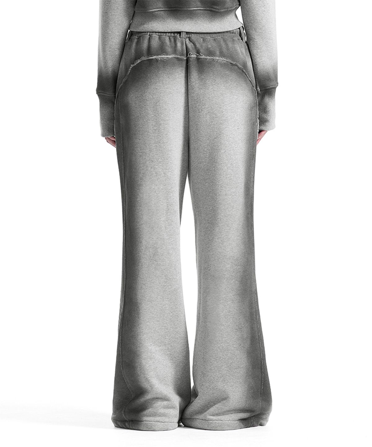 트리밍버드(TREEMINGBIRD) Brushed Detail Set-Up Sweat Pants [ Melange Gray ]